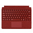 Toetsenbord geschikt voor Microsoft Surface Pro 9/10/11/Pro X - QWERTY - Bluetooth Toetsenbord Cover - Met Touchpad en Toetsenbord Verlichting - Donker Rood