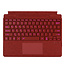Toetsenbord geschikt voor Microsoft Surface Pro 9/10/11/Pro X - QWERTY - Bluetooth Toetsenbord Cover - Met Touchpad en Toetsenbord Verlichting - Donker Rood