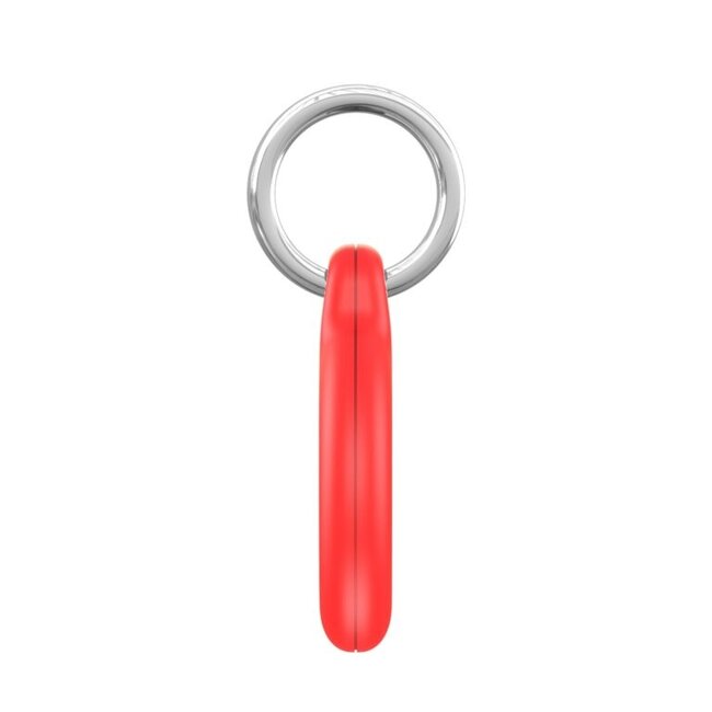 Dux Ducis -  4-Pack Airtag-sluitelhanger -  4 Kleuren Mix - Airtag hoesje - Airtag houder - Wit/Rood/Blauw/Zwart