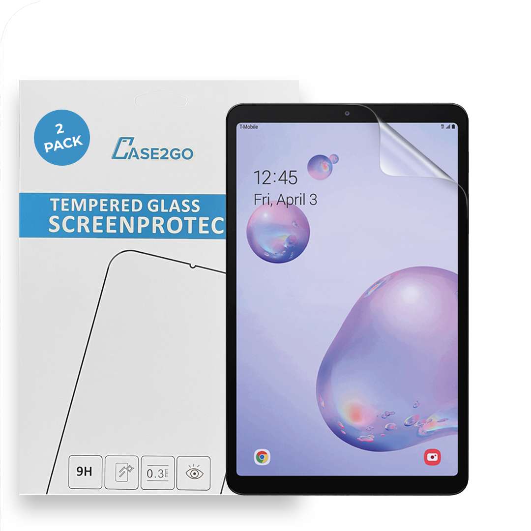 Tablet screenprotector geschikt voor Samsung Galaxy Tab A 8.4 inch (2020) - Case-friendly screenprotector - 2 stuks - Tempered Glass - Transparant afbeelding