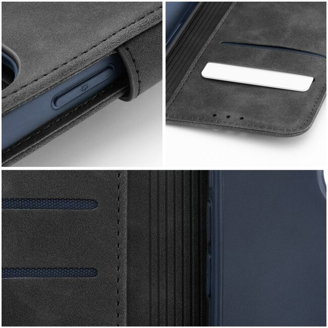 Case2go - Telefoonhoesje geschikt voor Samsung Galaxy A36 - Wallet Book Case - Met Magnetische Sluiting - Zwart