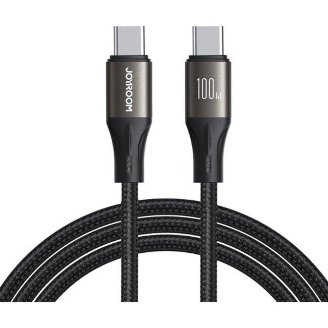 Joyroom - Light-speed Series - Type C naar Type C kabel - Nylon - 100W - 1,2 Meter - Zwart