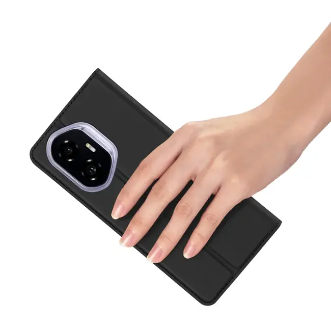 Dux Ducis - Telefoon Hoesje geschikt voor Honor 300 - Skin Pro - Book Case - Zwart