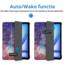 Case2go - Tablet hoes met screenprotector geschikt voor Apple iPad Air (2024) - 11 Inch - Tri-fold hoes - Auto/Wake functie - Galaxy