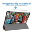 Case2go - Tablet hoes met screenprotector geschikt voor Apple iPad Air (2024) - 11 Inch - Tri-fold hoes - Auto/Wake functie - Graffitti