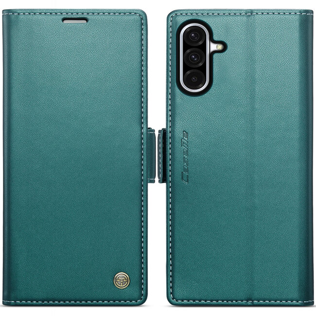 CaseMe - Telefoonhoesje geschikt voor Samsung Galaxy A36 - Wallet Book Case - Met Magnetische Sluiting - Groen