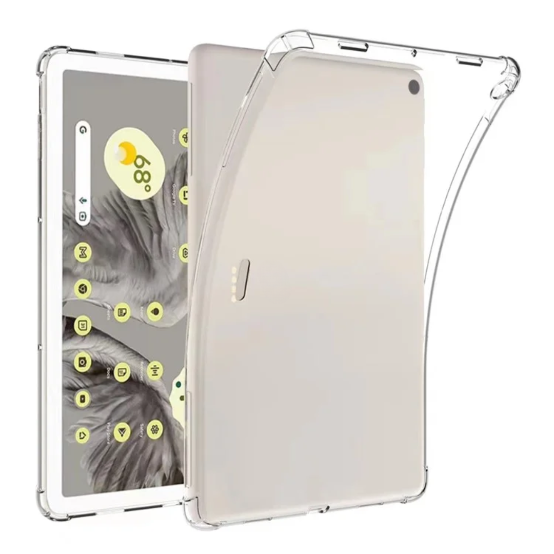 Hoozey - Tablethoes geschikt voor Google Pixel Tablet  - Transparante Back Cover - Anti Drop - TPU - Transparant afbeelding