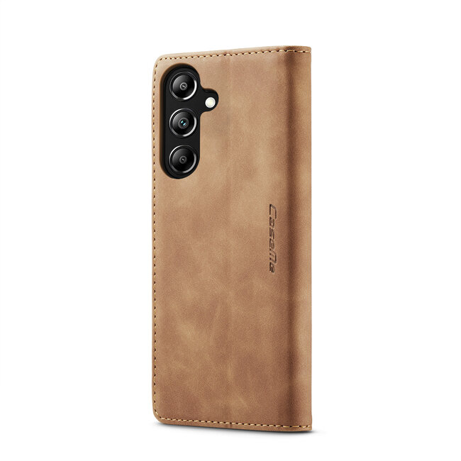 CaseMe - Telefoonhoesje geschikt voor Samsung Galaxy A16 - Wallet Book Case - Met Magnetische Sluiting - Lichtbruin