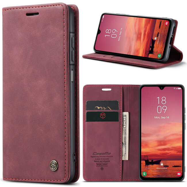 CaseMe - Telefoonhoesje geschikt voor Samsung Galaxy A26 - Wallet Book Case - Met Magnetische Sluiting - Rood