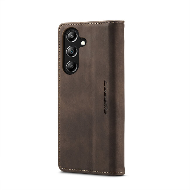 CaseMe - Telefoonhoesje geschikt voor Samsung Galaxy A16 - Wallet Book Case - Met Magnetische Sluiting - Bruin