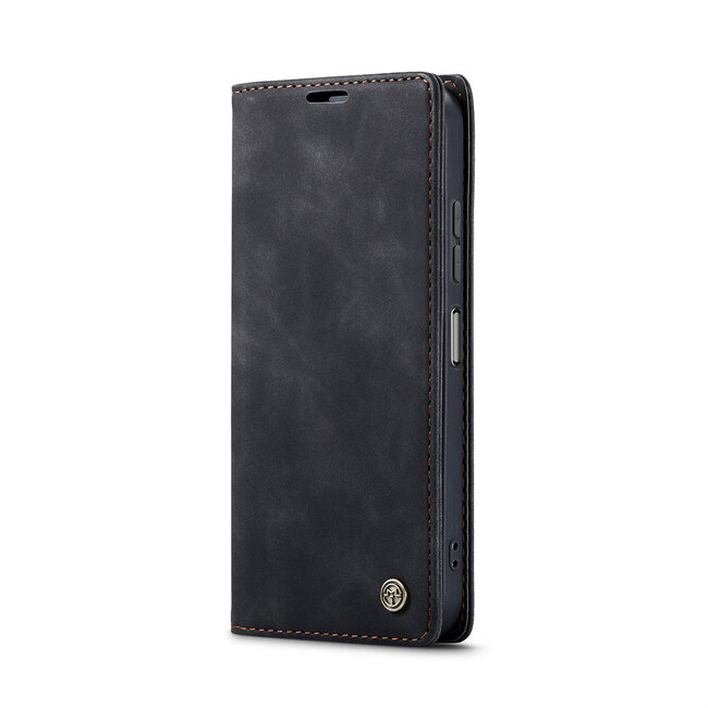 CaseMe - Telefoonhoesje geschikt voor Samsung Galaxy A16 - Wallet Book Case - Met Magnetische Sluiting - Zwart
