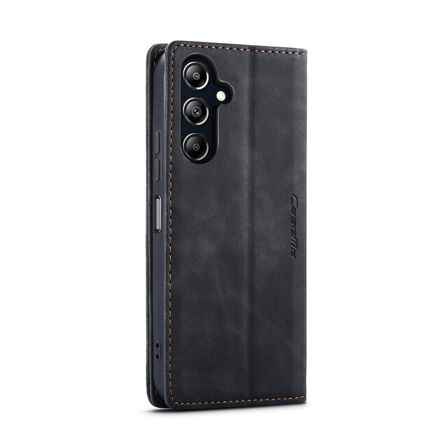 CaseMe - Telefoonhoesje geschikt voor Samsung Galaxy A16 - Wallet Book Case - Met Magnetische Sluiting - Zwart