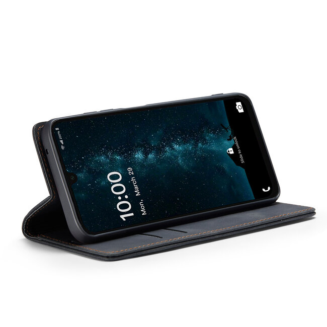 CaseMe - Telefoonhoesje geschikt voor Samsung Galaxy A16 - Wallet Book Case - Met Magnetische Sluiting - Zwart