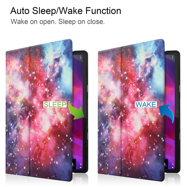 Tablet Hoes geschikt voor Lenovo Yoga Tab 11 (2021) - Tri-Fold Book Case - Galaxy