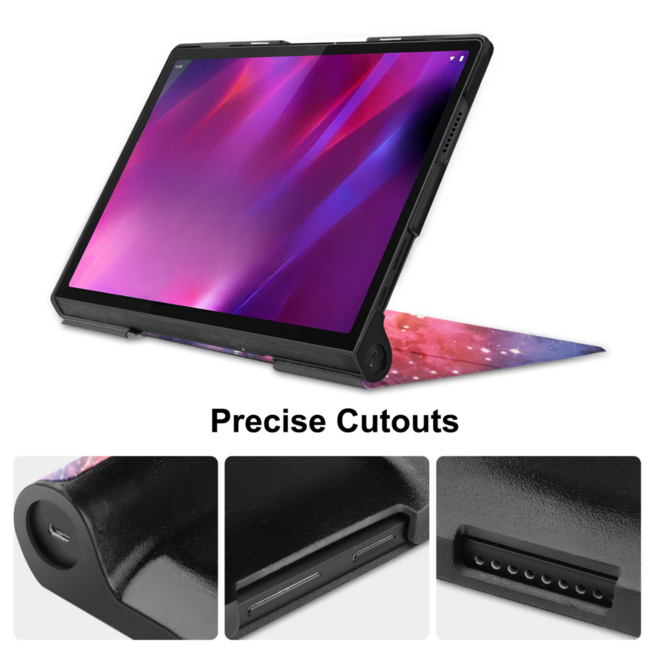 Tablet Hoes geschikt voor Lenovo Yoga Tab 11 (2021) - Tri-Fold Book Case - Galaxy