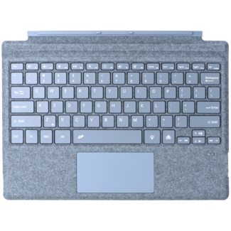 Case2go Toetsenbord geschikt voor Microsoft Surface Pro 4/6/7 - QWERTY - Bluetooth Toetsenbord Cover - Met Touchpad en Toetsenbord verlichting - Licht Blauw