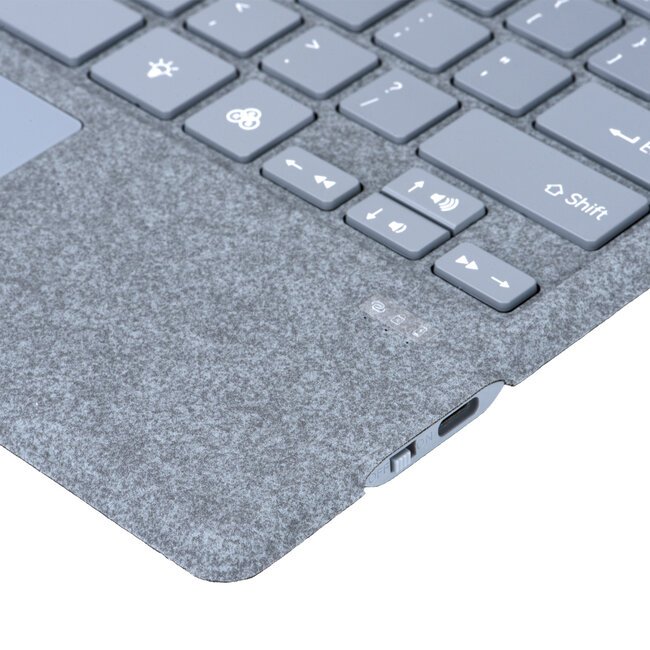 Toetsenbord geschikt voor Microsoft Surface Pro 4/6/7 - QWERTY - Bluetooth Toetsenbord Cover - Met Touchpad en Toetsenbord verlichting - draadloos toetsenbord - QWERTY - Licht Blauw