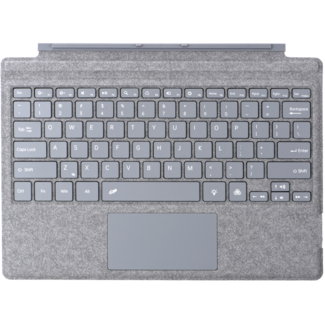 Case2go Toetsenbord geschikt voor Microsoft Surface Pro 4/6/7 - QWERTY - Bluetooth Toetsenbord Cover - Met Touchpad en Toetsenbord verlichting - Licht Grijs
