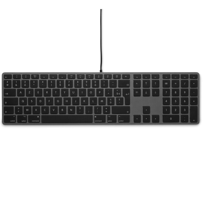 LMP - Aluminium toetsenbord voor Apple iMac met dubbele USB aansluiting en numeriek keyboard - Bedraad - 110 keys - AZERTY (FR/BE) indeling (ISO) - Space Grey