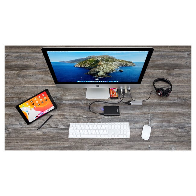 LMP Aluminium Bluetooth Numeriek Toetsenbord – QWERTY (EN) ISO – Multi-Host – Geschikt voor Apple iMac, MacBook & Desktop – 110 Toetsen – Zilver/Wit