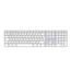 LMP Aluminium Bluetooth Numeriek Toetsenbord – AZERTY FR/BE Indeling – 110 Toetsen – Voor Apple iMac, MacBook & Desktop – Draadloos – Zilver/Wit