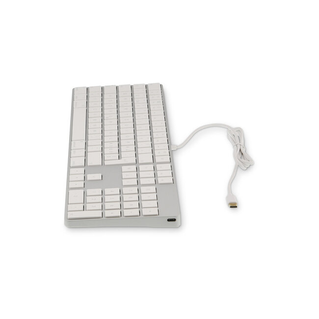 LMP - Aluminium toetsenbord voor Apple iMac - Numeriek Keypad - Bedraad met USB-C aansluiting - 106 toetsen - QWERTY (NL) indeling - Zilver/Wit