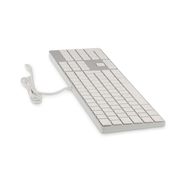 LMP - Aluminium toetsenbord voor Apple iMac - Numeriek Keypad - Bedraad met USB-C aansluiting - 106 toetsen - QWERTY (NL) indeling - Zilver/Wit