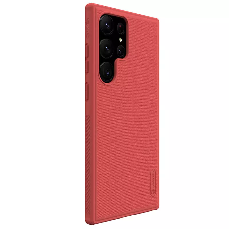 Nillkin - Telefoonhoesje geschikt voor Samsung Galaxy S23 Ultra - Super Frosted Shield Pro - Back Cover - Rood afbeelding