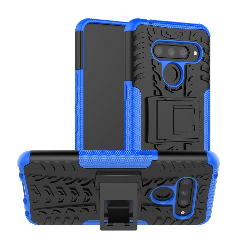 LG V50 ThinQ hoesje - Schokbestendige Back Cover - Blauw afbeelding