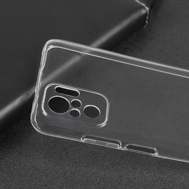 Hoesje geschikt voor Xiaomi Redmi Note 10 - Clear Soft Case - Siliconen Back Cover - Shock Proof TPU - Transparant