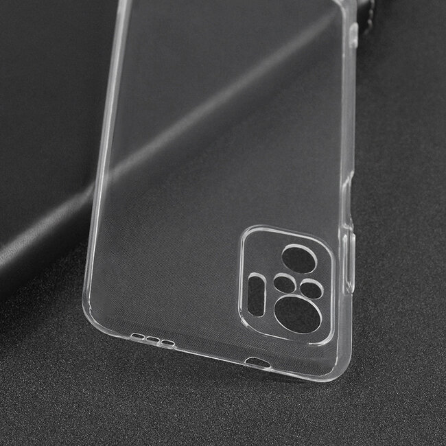 Hoesje geschikt voor Xiaomi Redmi Note 10 - Clear Soft Case - Siliconen Back Cover - Shock Proof TPU - Transparant
