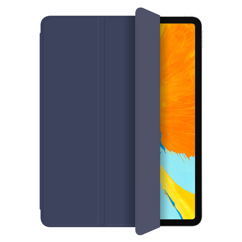 WIWU - Tablet hoes geschikt voor iPad Pro 11 (2018) - PU Leren Tri-Fold Book Case - Blauw afbeelding