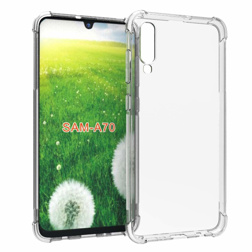 Hoesje geschikt voor Samsung Galaxy A70 - anti-shock tpu back cover - transparant afbeelding