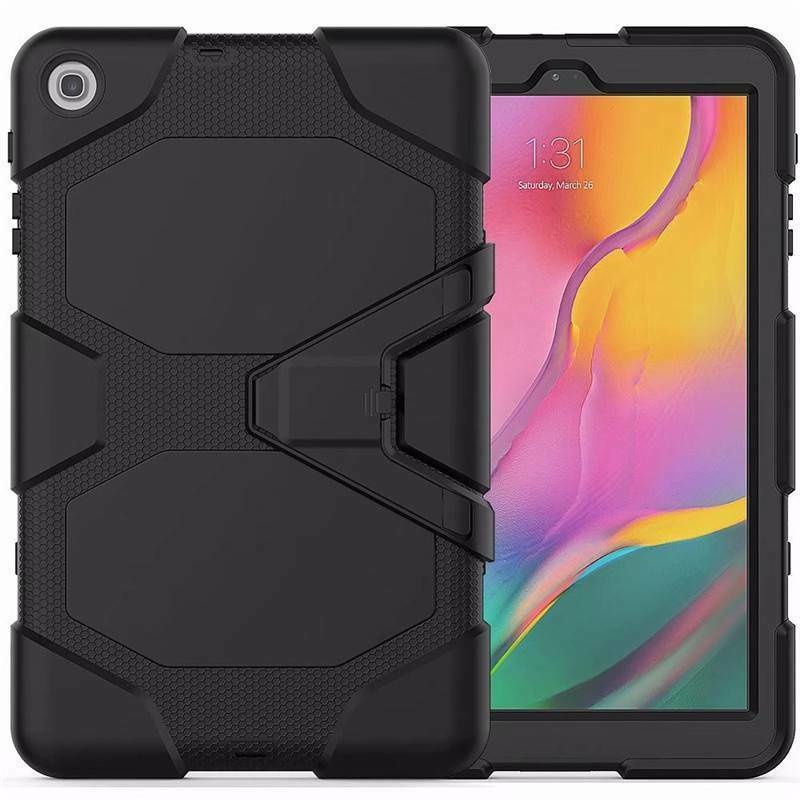 Tablet Hoes geschikt voor Samsung Galaxy Tab A 10.1 (2019) - Extreme Armor Case - Zwart afbeelding