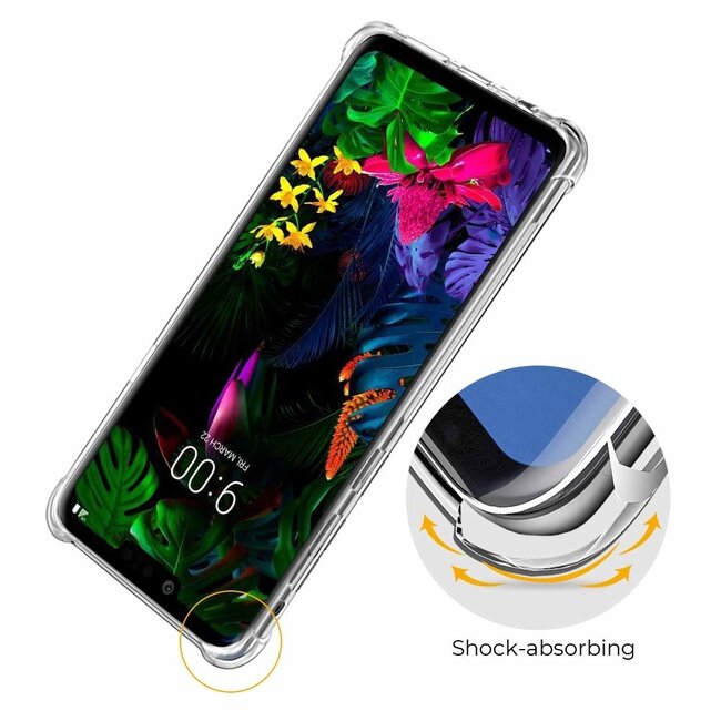 Hoesje geschikt voor LG G8 hoes - Anti-Shock TPU Back Cover - Transparant