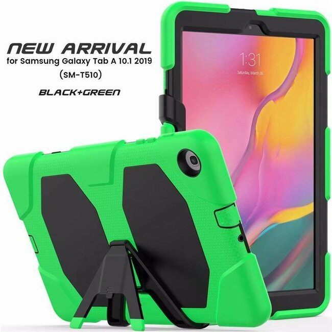 Tablet Hoes geschikt voor Samsung Galaxy Tab A 10.1 (2019) - Extreme Armor Case - Groen