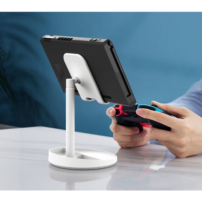 Wiwu - Universele Telefoonhouder met spiegel - Ergonomisch design - Geschikt voor telefoon &amp; tablets - Wit