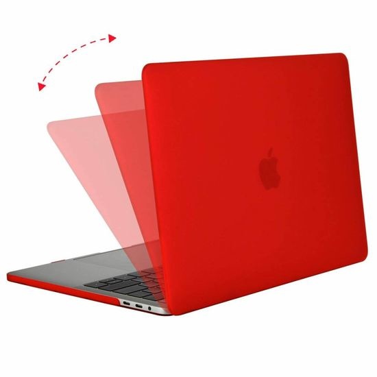Macbook Pro 13 inch (2020) Hoes - Clip-On Hard Case - Rood afbeelding