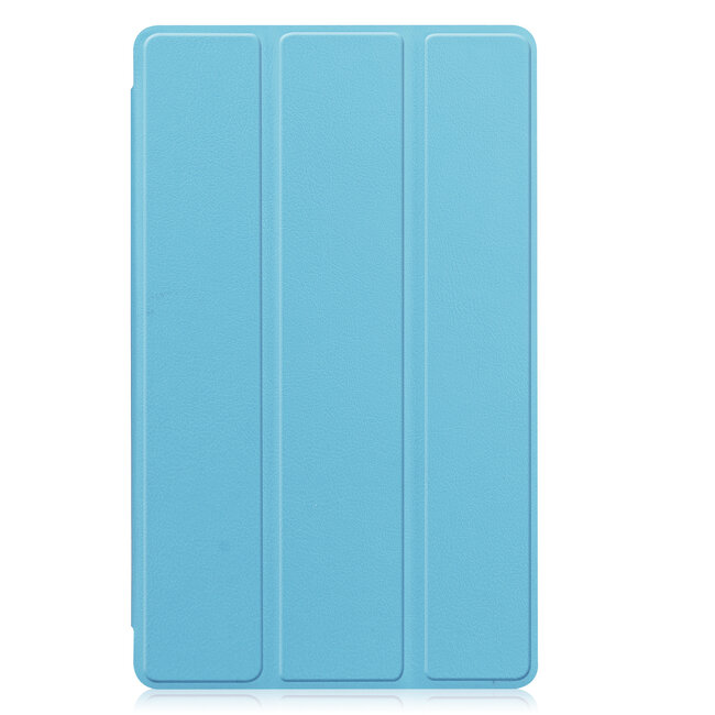 Tablet hoes geschikt voor Samsung Galaxy Tab A7 Lite (2021)  - Tri-Fold Book Case + Screenprotector - Licht Blauw