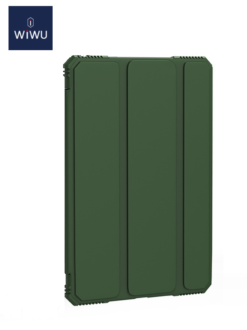 Tablet hoes geschikt voor iPad 10.2 2020 - Schokbestendige Tri-Fold Case met TPU frame - Alpha Smart Folio Case - Groen afbeelding