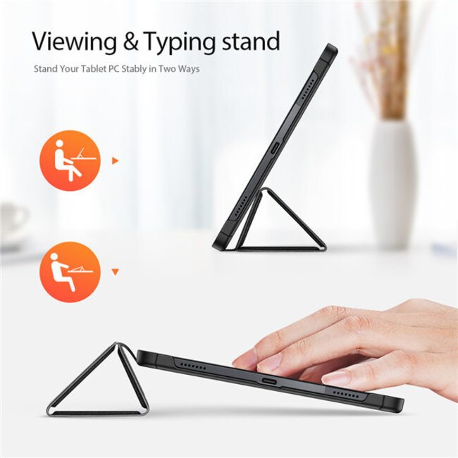 Tablet hoes geschikt voor Lenovo Tab P11 - Dux Ducis Domo Book Case - Zwart