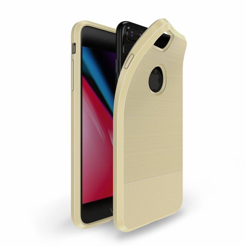 Dux Ducis - Hoesje geschikt voor iPhone 7 / iPhone 8 Plus - TPU Back Cover - Mojo Series - Goud afbeelding