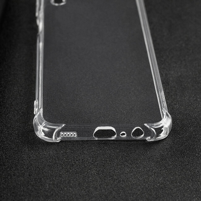 Samsung Galaxy A42 Hoesje + Screenprotector- Clear Soft Case - Siliconen Back Cover - Shock Proof TPU - Transparant