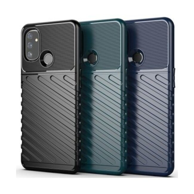 Hoesje geschikt voor OnePlus Nord N200 5G - Back cover - Flexibel TPU - Schokbestendig - Zwart