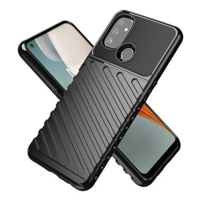 Hoesje geschikt voor OnePlus Nord N200 5G - Back cover - Flexibel TPU - Schokbestendig - Zwart