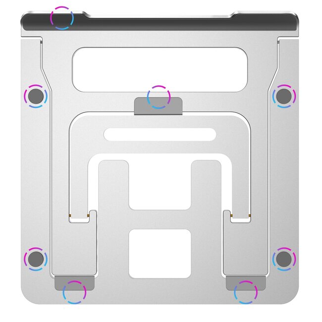 Opvouwbare Laptop / MacBook standaard - 11.6 tot 17.3 inch - Verstelbare hoogte - Aluminium - Zilver