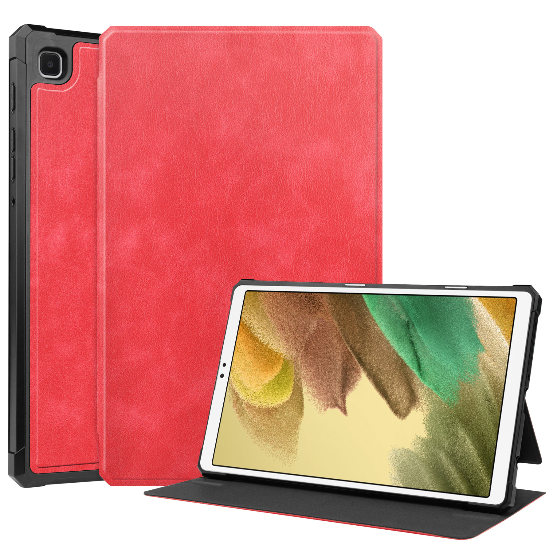 Tablet Hoes geschikt voor Samsung Galaxy Tab A7 Lite - PU Leer Folio Book Case - Rood afbeelding