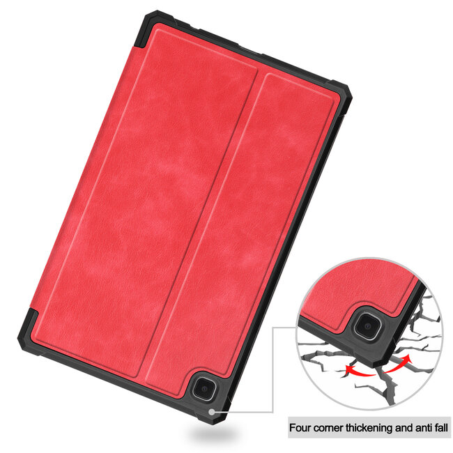 Tablet Hoes geschikt voor Samsung Galaxy Tab A7 Lite - PU Leer Folio Book Case - Rood