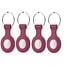 Case2go 4-Pack - Siliconen Hoesje geschikt voor Apple Airtag - Sleutelhanger - Donker Rood