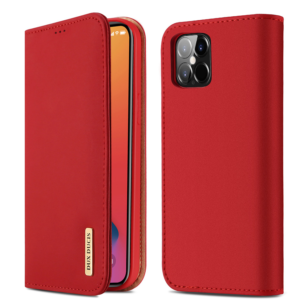 Hoesje geschikt voor iPhone 12 Pro Max - Dux Ducis Wish Wallet Book Case - Rood afbeelding